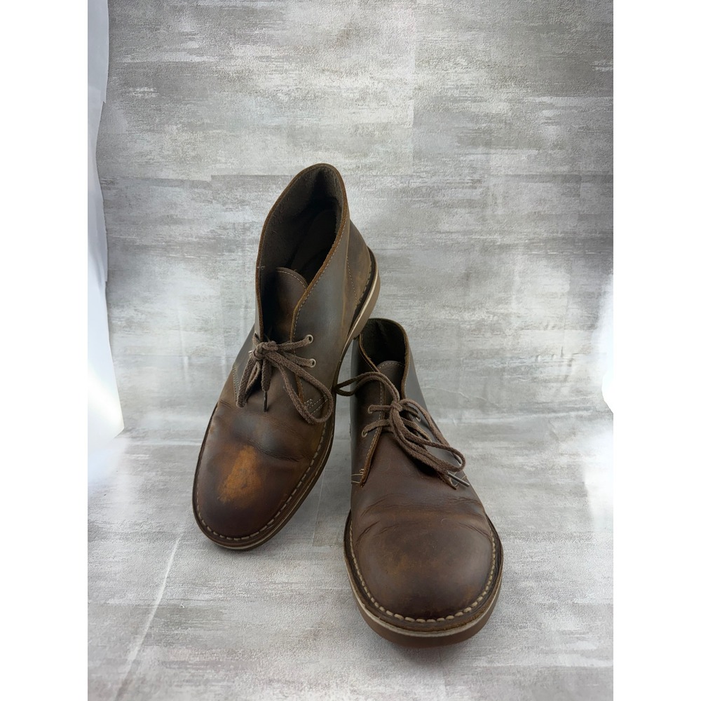 Clarks Bushacre 3 Men Beeswax Brown Leather Chukka Desert Boots 2608 286 Sz 10M